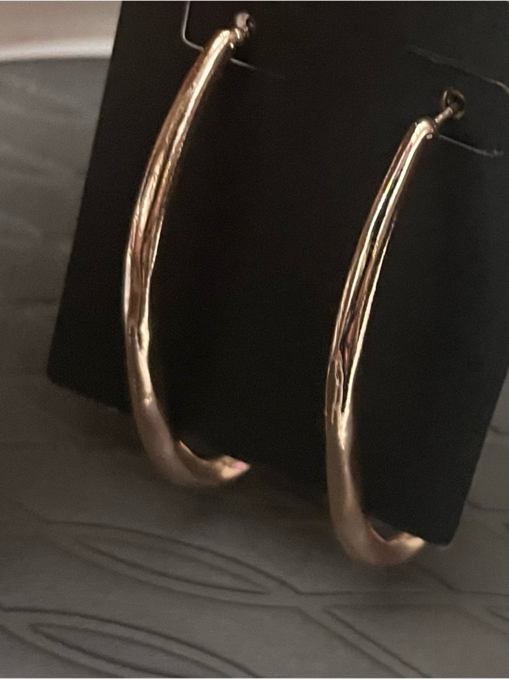 Classic Rose Gold Hoop Earrings - Women's Jewelry NEW